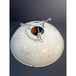 Vtg Christmas Tree Stand Holder Gibbs Safe-T-Tree Mid Century Cream Gold Enamel